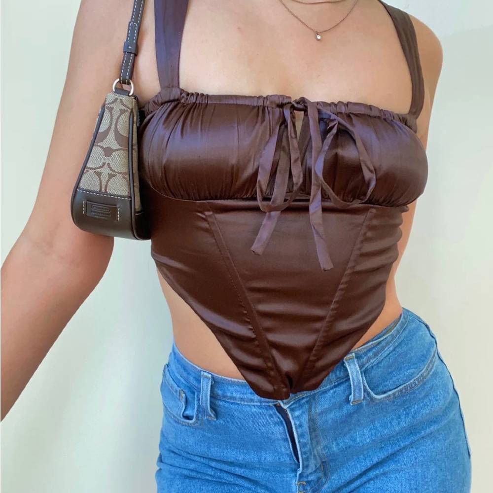 Daisy satin corset top